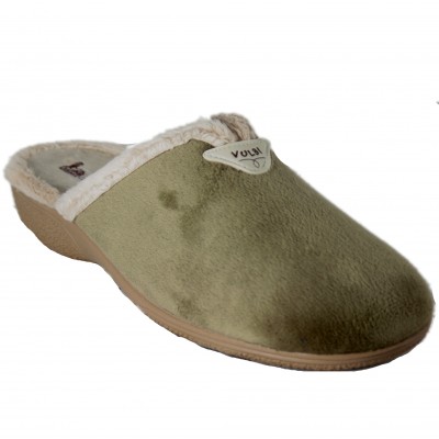 Vulcabicha 2739 - Woman House Slippers with Smooth Heel Tan Brown