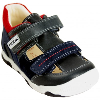 Geox Balu B150PA - Closed Sandals With Removable Insole Rigid Butt And Velcro