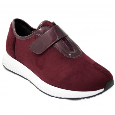 Doctor Cutillas 87202 - Ultralight Velcro Black and Bordeaux Lined Sport Shoes
