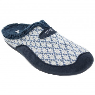 Vulcabicha 4325 - Open House Slippers Knitted In Navy Or Fuchsia