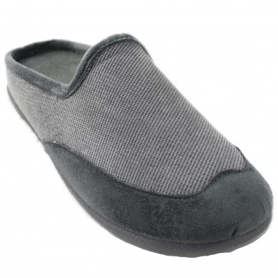 Nevada 4011 - Simple Open Home Slippers Gray Smooth Man