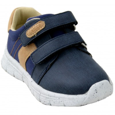 Chicco Christian - Indoor Children's Shoes Breathable Textile Adhesive I Removable Insole Navy Blue