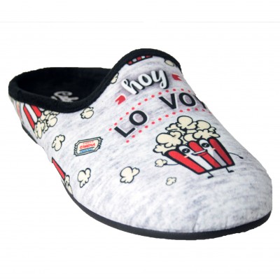 Cabrera 3578 - House Slippers Home Boy Funny Popcorn Today I'm Going To Petar It