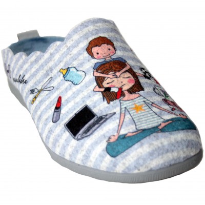 Cuque 5599 - Home Slippers Fear Felt Cone Removable Insole Mother Baby Holy Patience