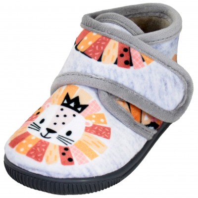 VulcaBicha 1042 - Children's and Girls' Slippers Closed Textile Adhesive Lion