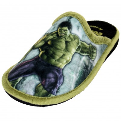 Gomus 6965 - Home Slippers Children Special Parquet With Superhero Green Muscular Hulk