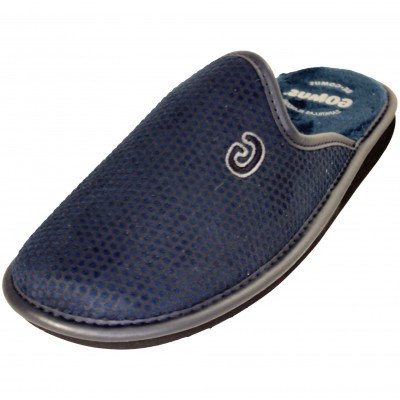 Gomus 6623 - Slippers for Home Men Boy Special Parquet Lightweight Smooth In Navy Blue, Light Gray or Green