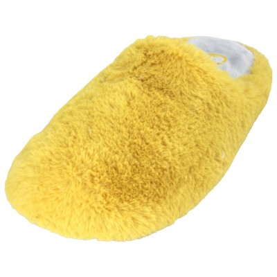 Gomus Muro 2702 - Slippers For Home Women Girls Smooth Very Hairy Soft In Yellow, Light Gray or Dark Green