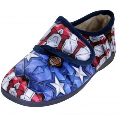 VulcaBicha 1953 - Boys And Girls Slippers Closed With Textile Adhesive Captain America