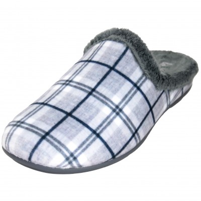 VulcaBicha 319 - Women's Girls' Classic Plaid Pink or Dark Gray Slippers Removable Insole
