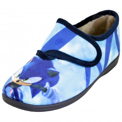 VulcaBicha 1954 - Zapatillas De Estar Por Casa Para Chicos Y Chicas Cerradas Azul Con Gato Azul Corredor