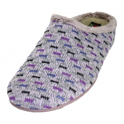 KonPas 31013 - Slippers for Women Girls Light Lilac With Strong Lilac Dots Removable Insole