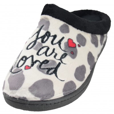 Roal Plumaflex 12281 - House Slippers Woman Girl Dalmatian You Are Loved High Resistance Insole