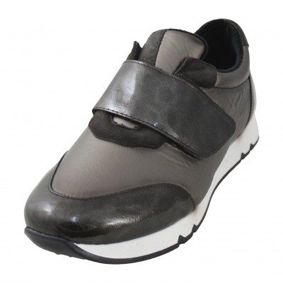 Doctor Cutillas 82813 - Zapatos Deportivos Con Velcro Blandas Con Tejido Brillante En Marrón O Negro