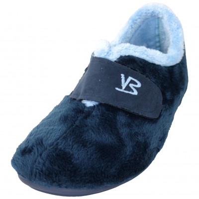 Vulcabicha 4301 - Zapatillas de Estar Por Casa Cerradas Con Velcro Grises, Azul Marino o Verde Claro Con Plantilla Extraible