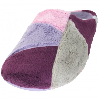 Marpen Slippers 309IV23 - Slippers Woman Girl Geometric Shapes Purple, Pink And Gray