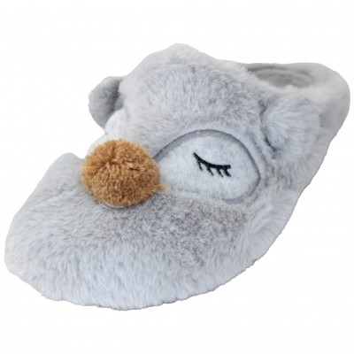 Marpen Slippers 405IV23 - Home Slippers Woman Girl Sleeping Animal Face With Nose And Ears