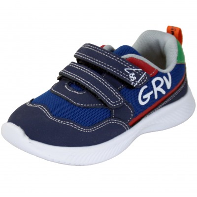 Garvalin 231801 - Zapatos Infantiles Deportivos Con Adhesivo Textil En Azul Marino O Lila Resistens I Ligeres