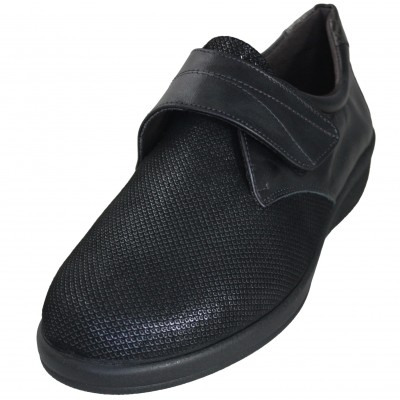 Doctor Cutillas 43523 - Zapatos De Piel Y Licra Ancho Especial Plantilla Extraible Cierre Con Velcro Muy Adaptables