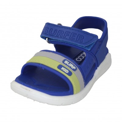 Chicco Mar Mig 2 -Blue And Green Children Sandal For Beach Or Pool With Velcro Closure
