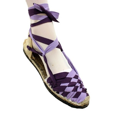 Espadrilles Plaited Lilac Dark and Light Lilac