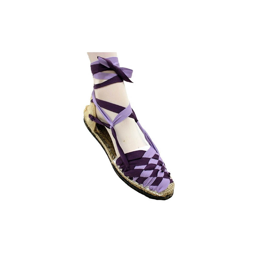 Espadrilles Plaited Lilac Dark and Light Lilac