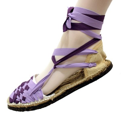 Espadrilles Plaited Lilac Dark and Light Lilac