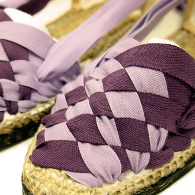 Espadrilles Plaited Lilac Dark and Light Lilac