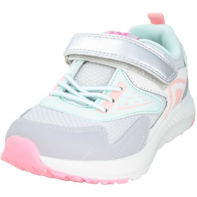 Garvalin 241820 - Children's Light Sports Shoes Silver With Pink And Aquamarine