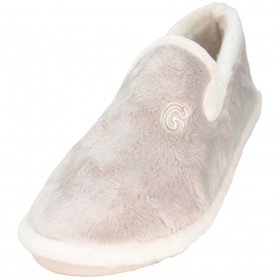 Gomus 4304 - Slippers For Home Closed Wedge Lightweight Special Parquet In Beige Color