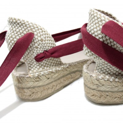 Espadrille Wedge High Pintxo Maroon