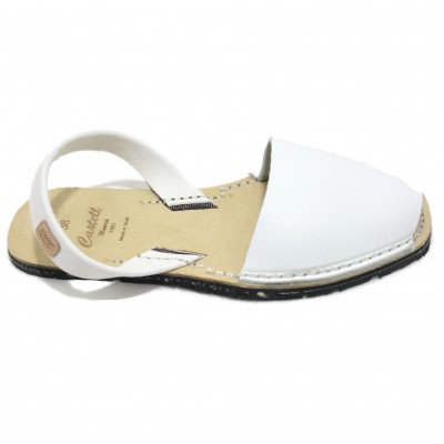 Castell 1053 - Avarcas Ibicencas White Flat Minorcan Men's Shoes
