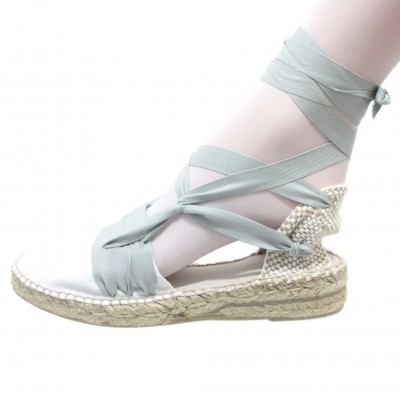 Mid Heel Espadrilles Tres Vetes Light Grey