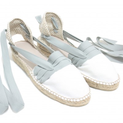 Mid Heel Espadrilles Tres Vetes Light Grey