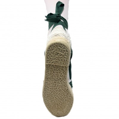 Mid Heel Espadrilles Tres Vetes Dark Green