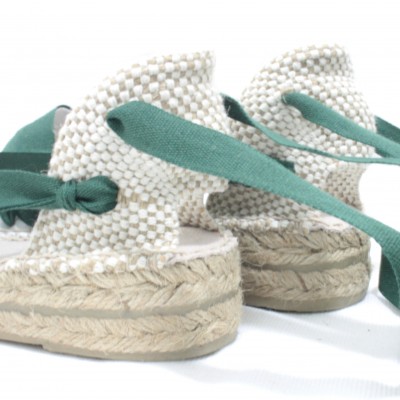 Mid Heel Espadrilles Tres Vetes Dark Green