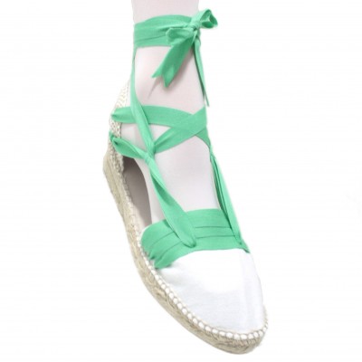 Mid Heel Espadrilles Tres Vetes Light Green