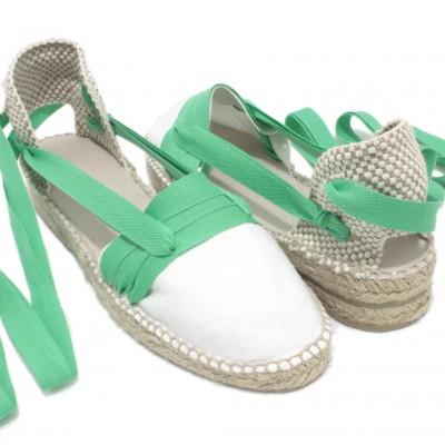 Mid Heel Espadrilles Tres Vetes Light Green