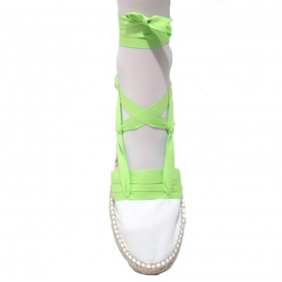 Mid Heel Espadrilles Tres Vetes Lime Green