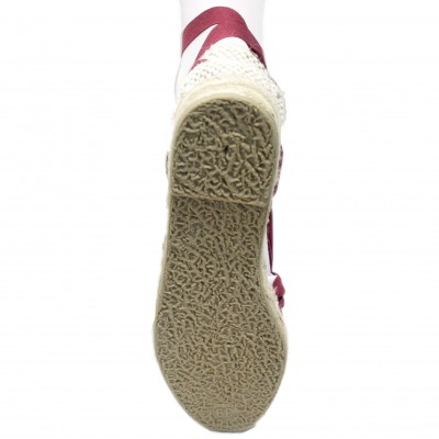 Mid Heel Espadrilles Tres Vetes Maroon