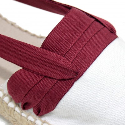 Mid Heel Espadrilles Tres Vetes Maroon