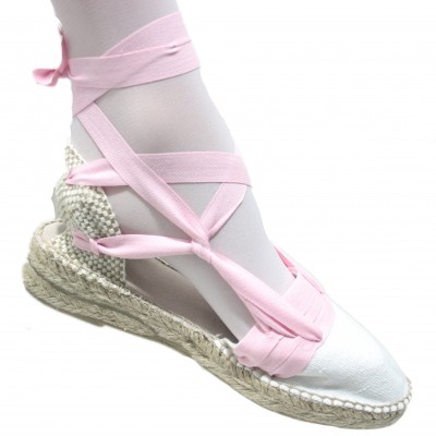 Mid Heel Espadrilles Tres Vetes Light Pink