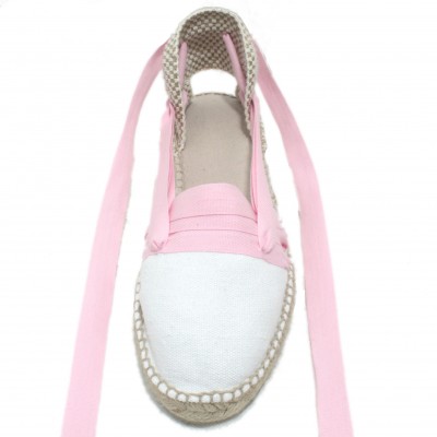 Mid Heel Espadrilles Tres Vetes Light Pink