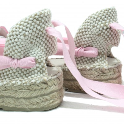 Mid Heel Espadrilles Tres Vetes Light Pink