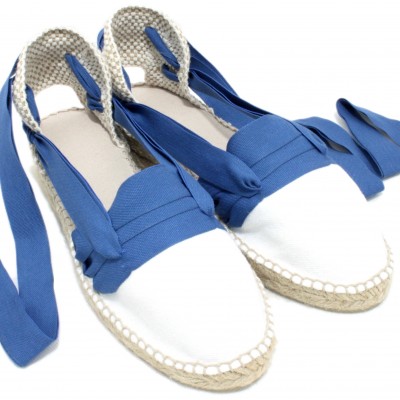 Mid Heel Espadrilles Tres Vetes Electric Blue