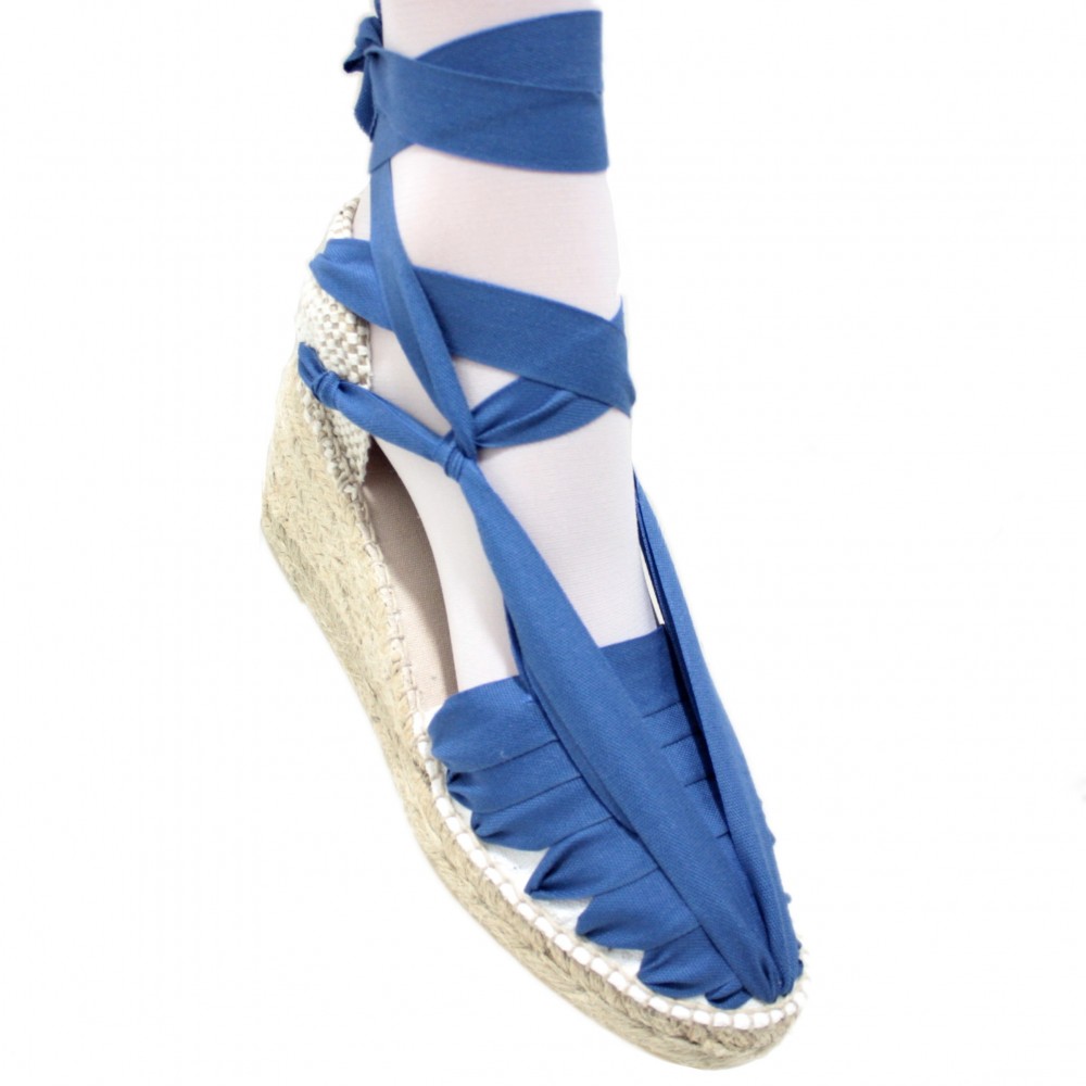 Heel Espadrilles Pintxo or Set Vetes Traditional Blue