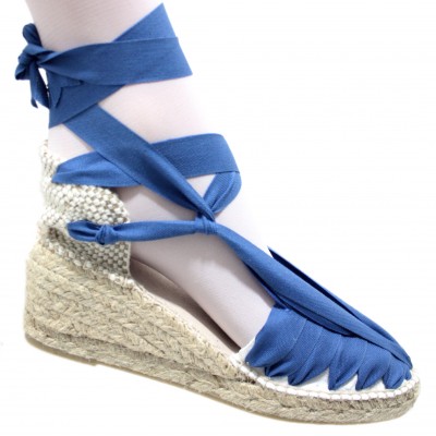 Heel Espadrilles Pintxo or Set Vetes Traditional Blue