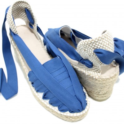 Heel Espadrilles Pintxo or Set Vetes Traditional Blue