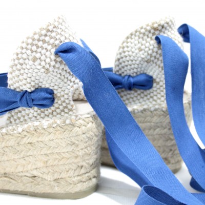 Heel Espadrilles Pintxo or Set Vetes Traditional Blue