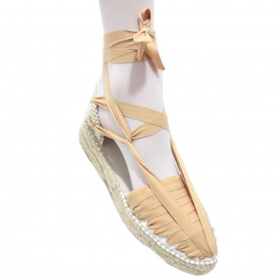 Mid Heel Espadrilles Pintxo or Set Vetes Light Brown